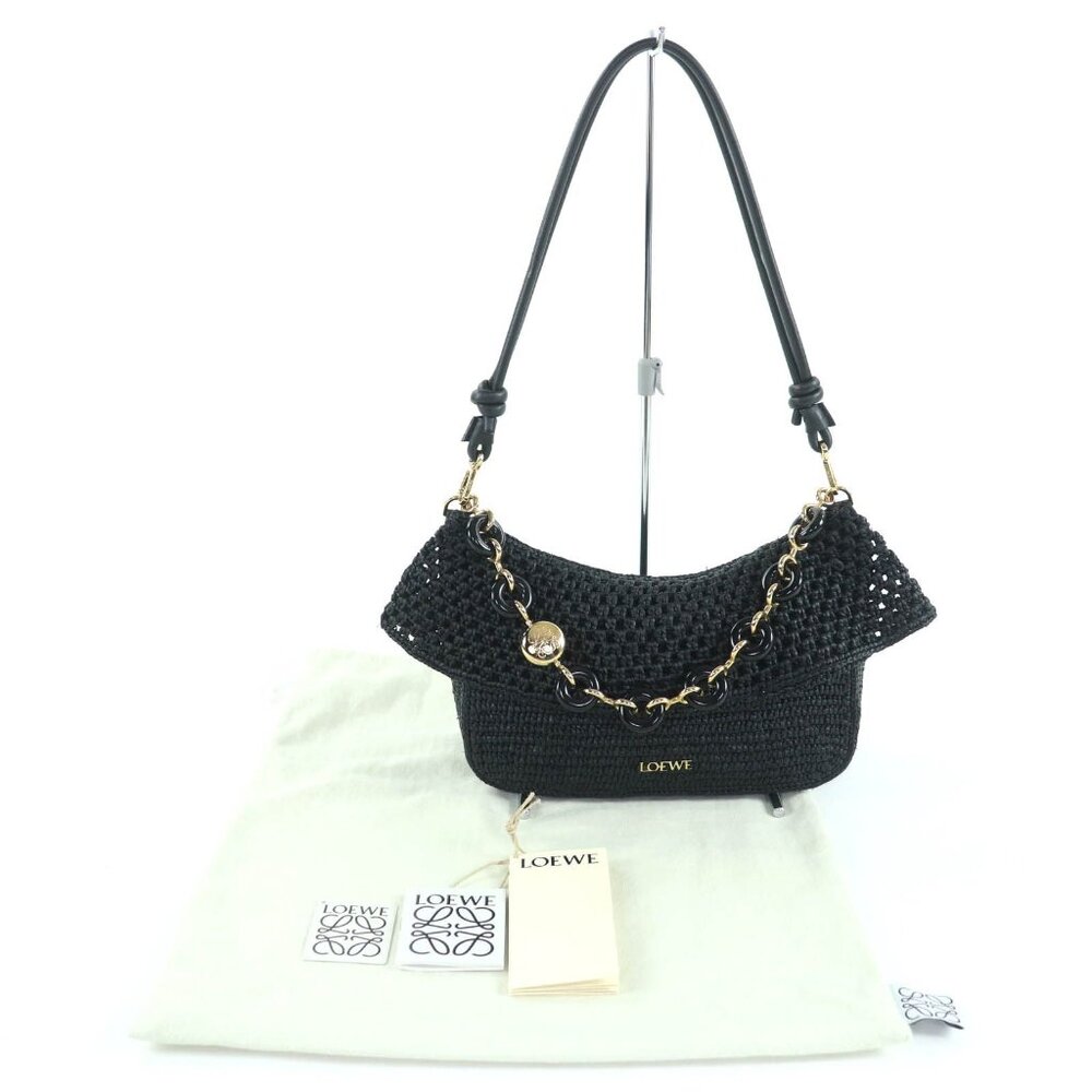 Loewe Ora Raffia Leather with Logo Hardware 2-Way - Picture 2 of 14